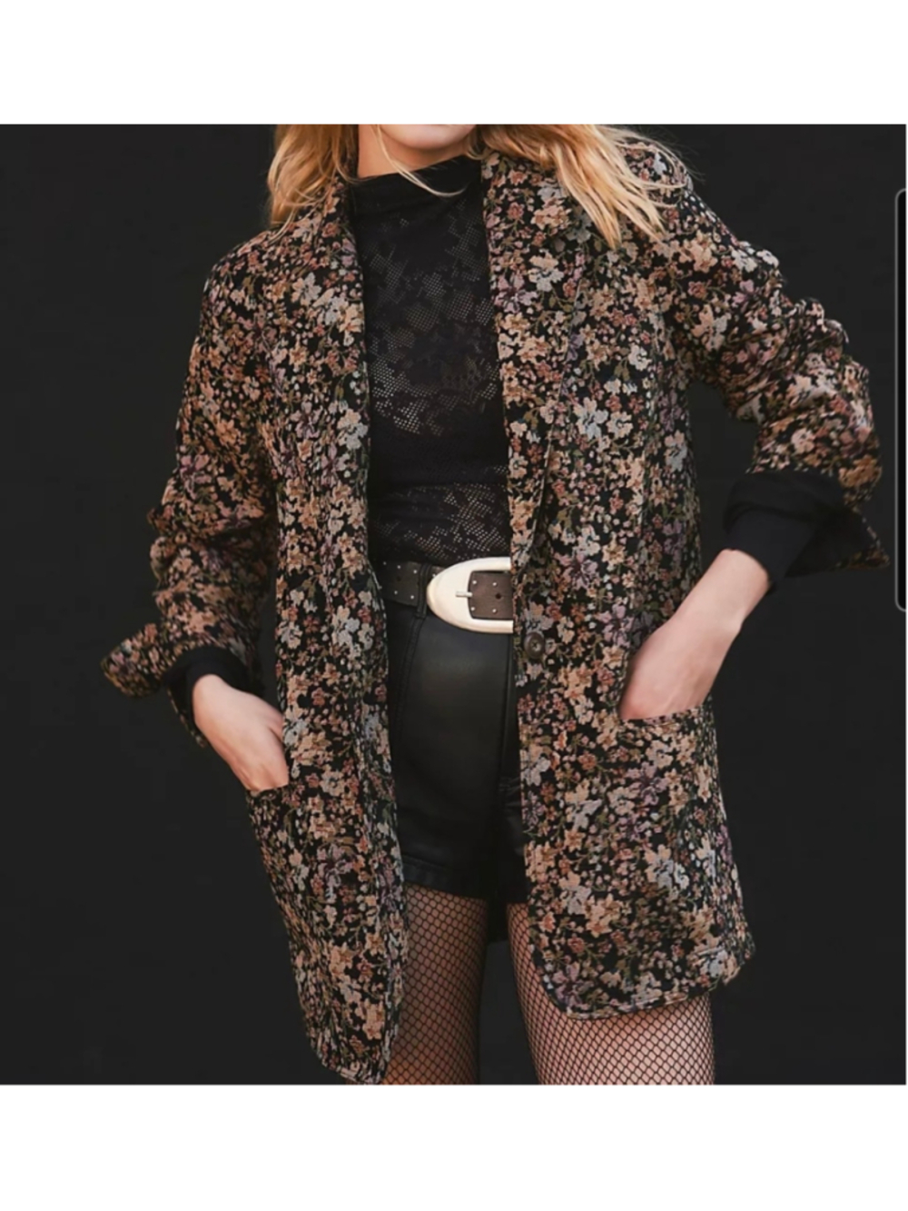 Free People We The Free Bella Blazer Tapestry Floral Size M